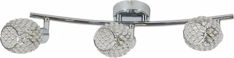 Lampada a sospensione CLEAR trasparente-cromata 3xG9x40W cristallo, dimensioni: 19x62x8 cm, IP20, Candellux