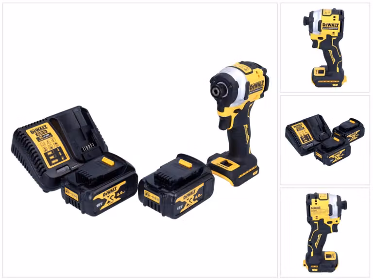 Avvitatore a impulsi a batteria DeWalt DCF 850 M2 18 V 205 Nm 1/4" brushless + 2x batteria ricaricabile 4,0 Ah + caricatore