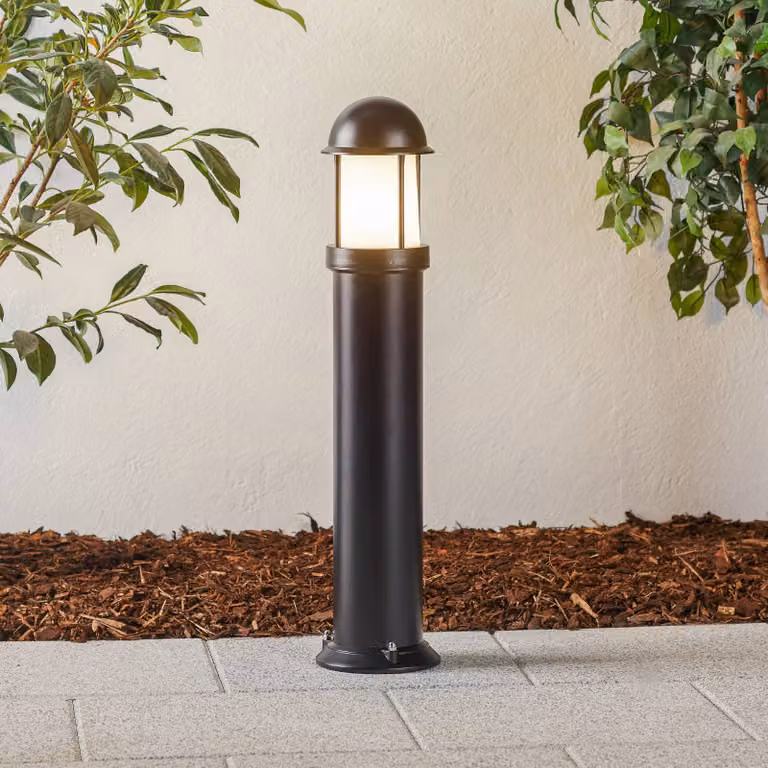 LCD Lampioncino da giardino Mason, dimmerabile, Nero, Alluminio, Moderno, Lampada da esterni