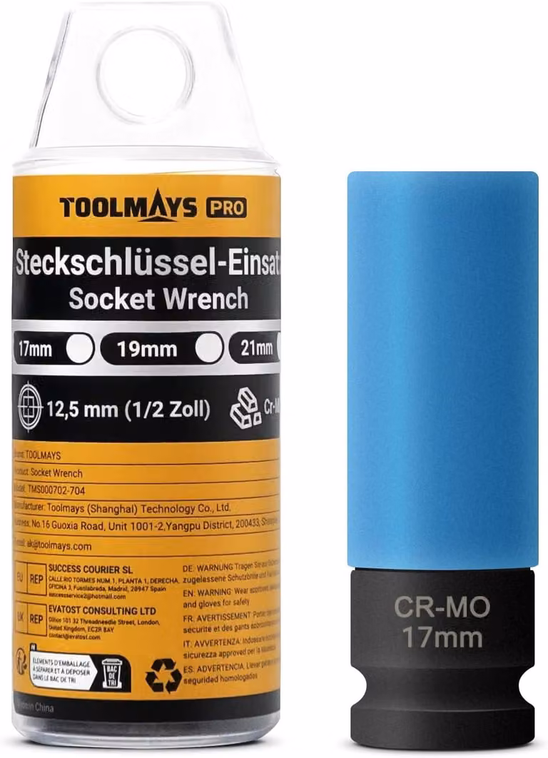 Set di chiavi a bussola da 1/2 di pollice, con inserti in plastica, 1 set, per pneumatici