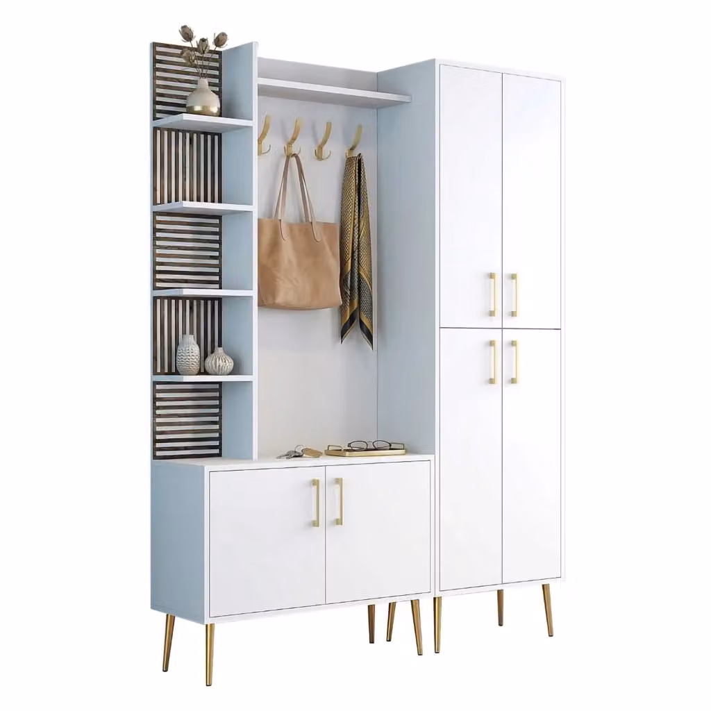 DMORA Mobile da Ingresso Paludi con Appendiabiti e Ripiani, L: 150 cm, P: 35 cm, H: 202 cm – 2