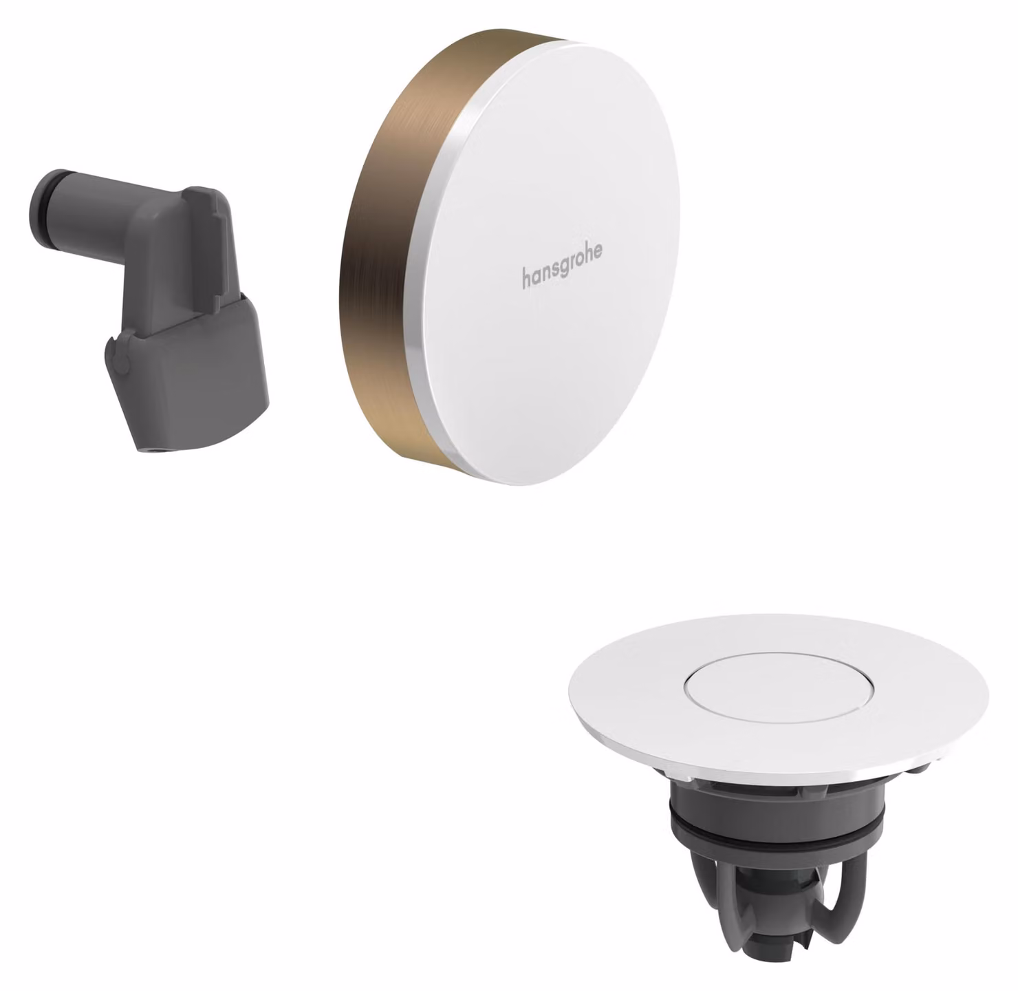 Kit di scarico e troppo pieno per vasca da bagno, finitura bronzo spazzolato, materiale plastico