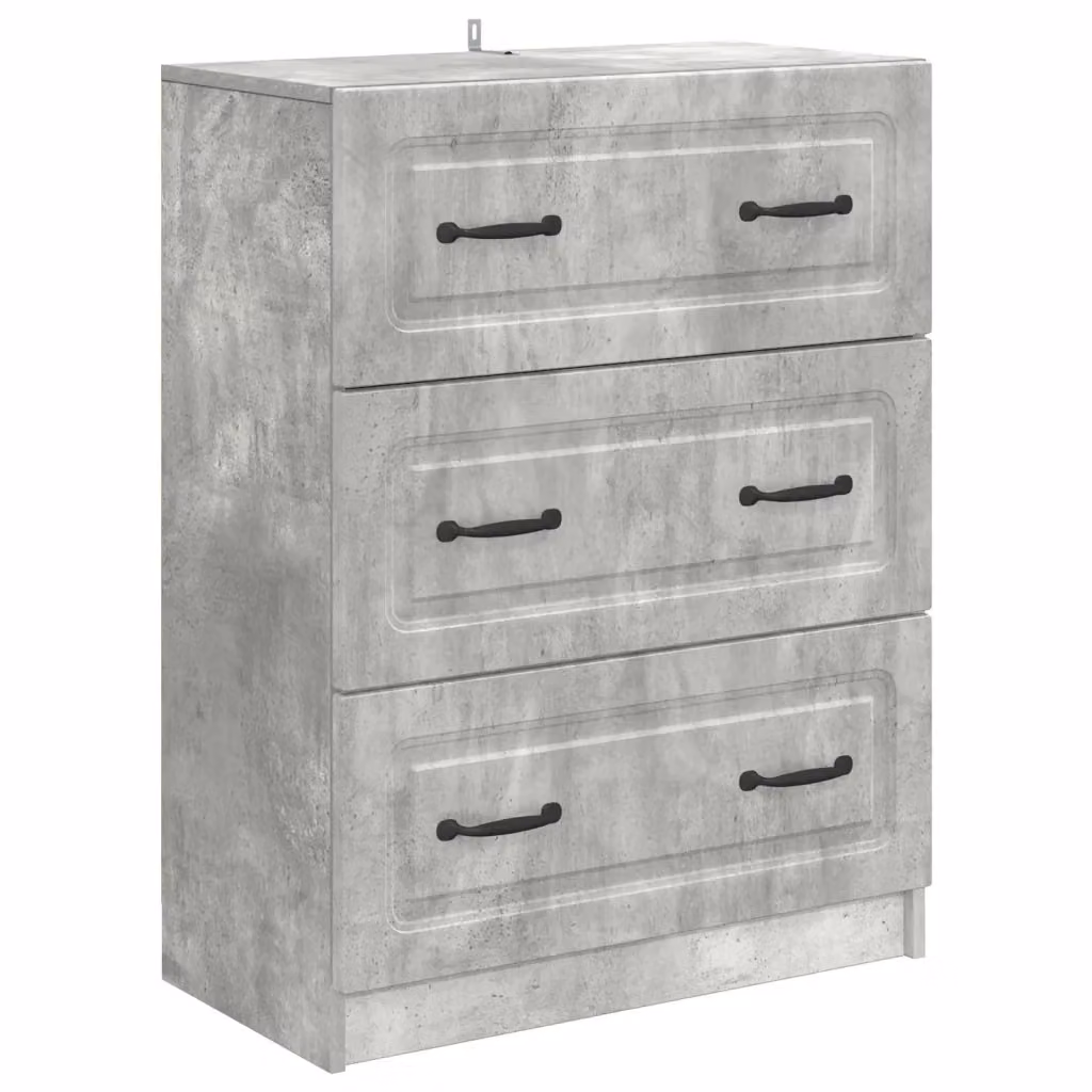 Mobile con Cassetti vidaXL in MDF Grigio Lucido L: 66 cm, P: 34,5 cm, H: 87 cm – 2