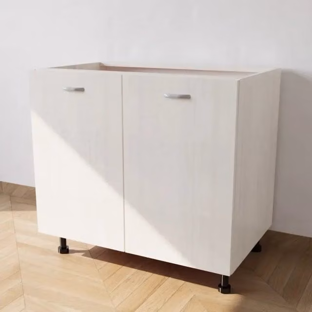 Calandrelli Base Cucina L 90 P 55,5 H 72 cm Larice Bianco 2 Ante