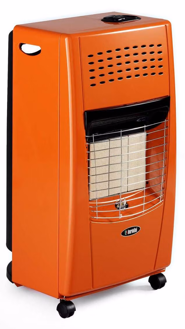 Bartolini Stufa a Gas GPL Bella I Color 405 Arancione 4200W Infrarossi Piezoelettrica