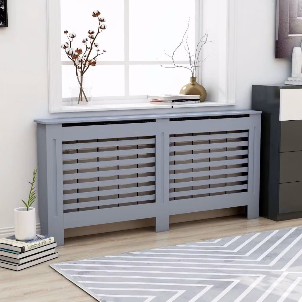 The Living Store Rivestimento per radiatori antracite 172x19x81,5 cm MDF