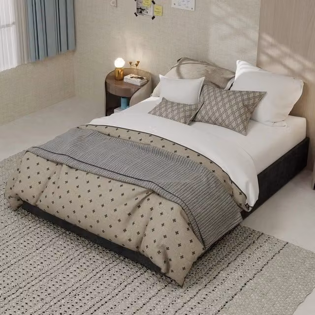 Letto Contenitore 140x200 ¨C Xylo ¨C Grigio, Velluto, Senza Testiera