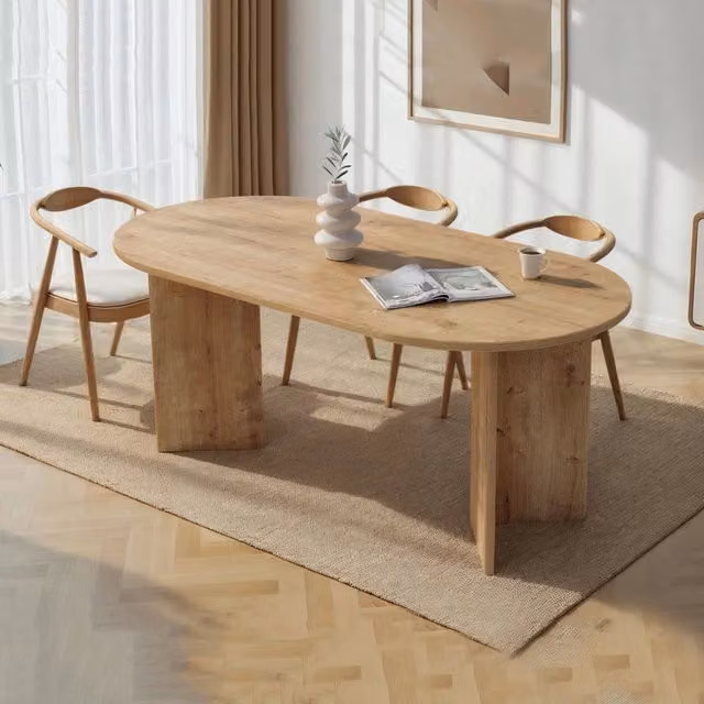 Monterano, Tavolo Fisso 6 Posti, 180x90x75h cm Marrone Rovere Nodi