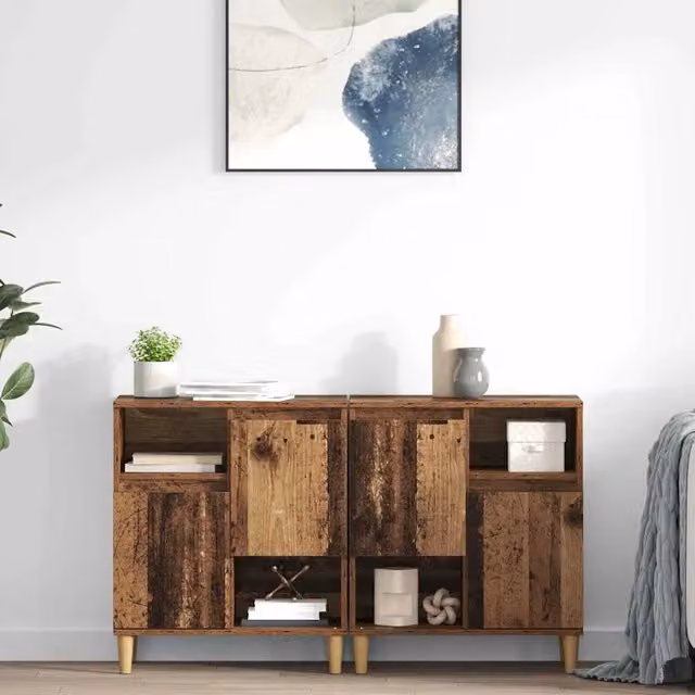 Sideboards 2 pz Legno vecchio 60 x 35 x 70 cm 3415555