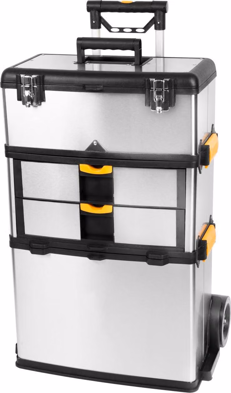 Box per attrezzi Strend Pro TBx3042-F, su ruote con maniglia, in acciaio inox, max. 36 kg