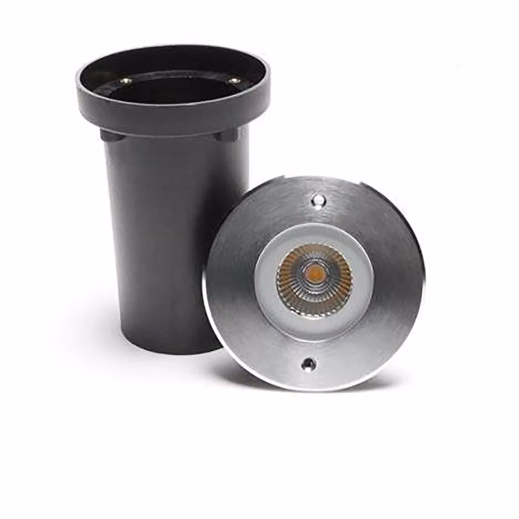 Faretto calpestabile tondo DEKO-LIGHT LED 6W incasso segnapassi per giardino e scale, luce bianco caldo, colore argento, IP67 – 2