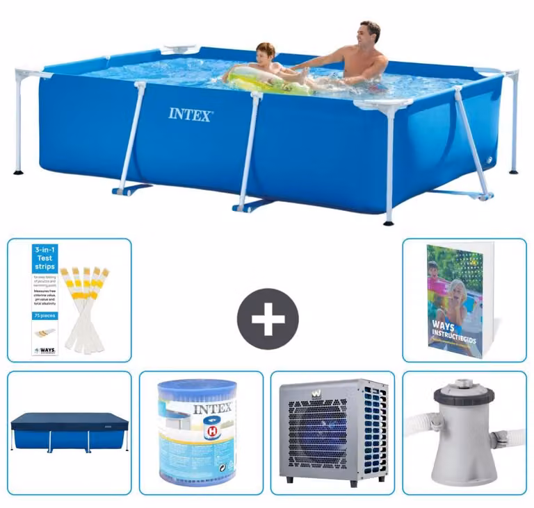 Piscina fuori terra rettangolare - 260x160x65 cm - composta da 5 elementi, modello S29