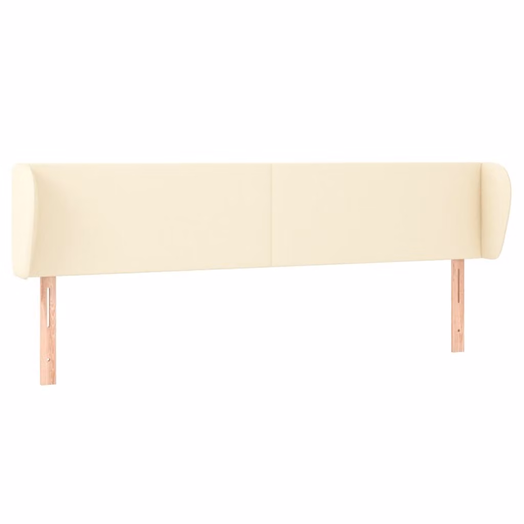 Testiera ad Orecchio Crema 183x23x78/88 cm in Pelle finta
