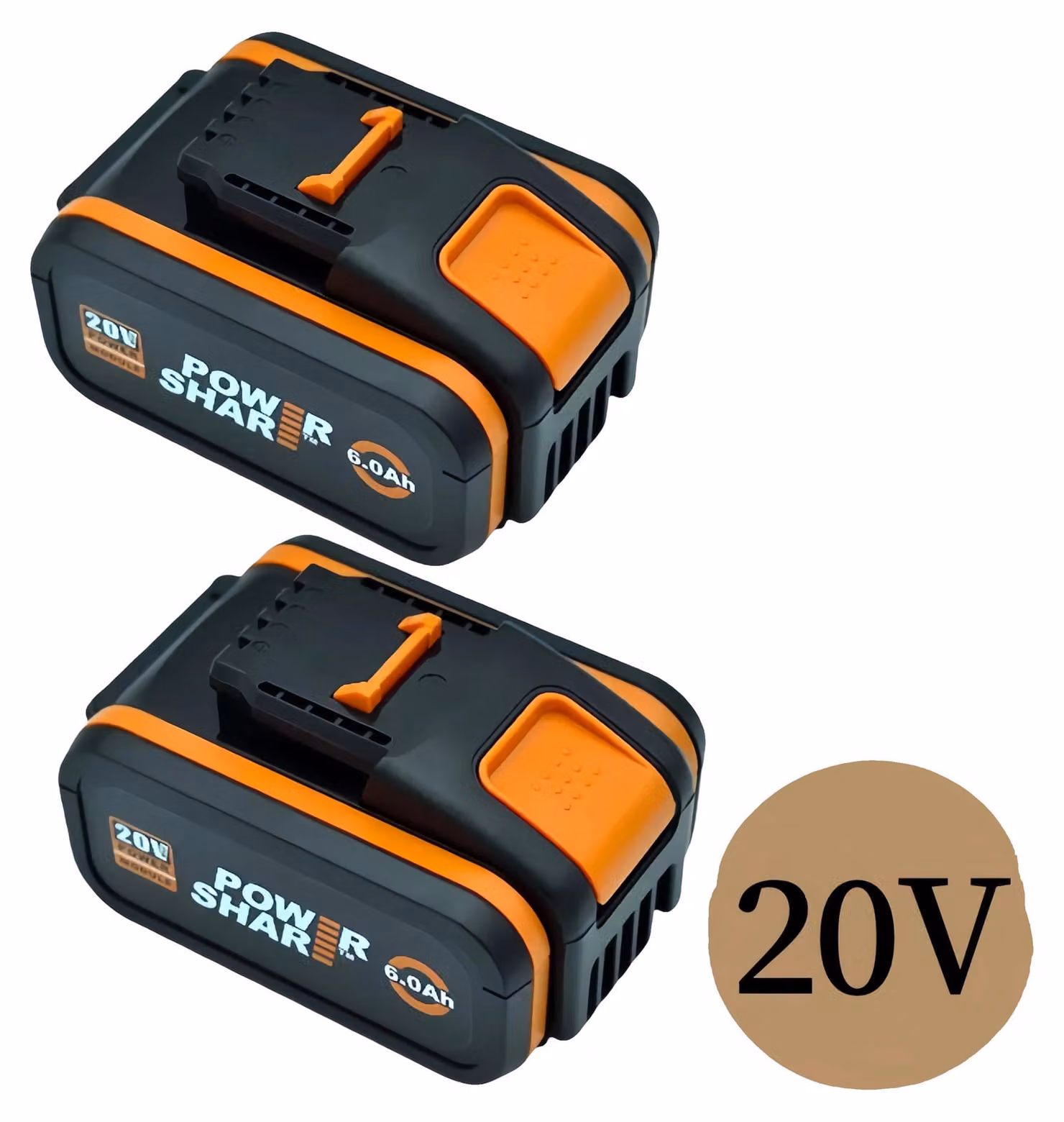 Batterie da 20V, capacità di 8000mAh, compatibili con diversi modelli, 20V 8.0Ah x 2