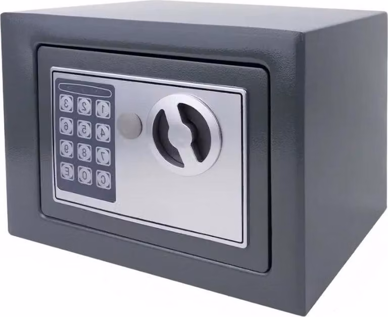 Cassetta di sicurezza digitale Zanvi in acciaio - 4,6L - Sicurezza elettronica - 2 chiavi - Per casa e ufficio