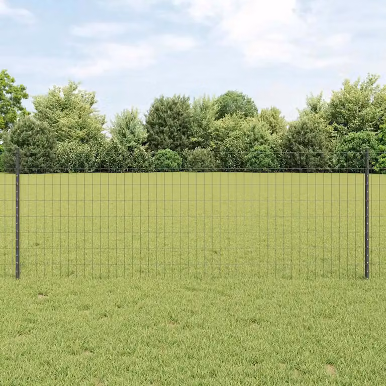 Recinzione Euro con palo vidaXL in acciaio rivestito in PVC, L: 10 m, H: 0,8 m