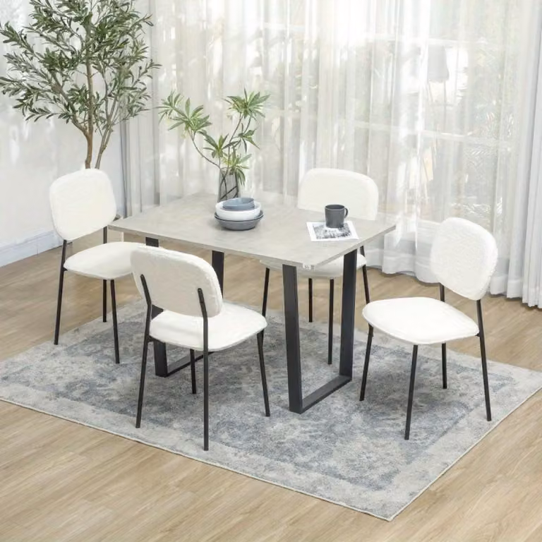 Sedie da pranzo - Sedie da cucina - Sedie imbottite - Sedie da soggiorno - Rivestimento in velluto - Set da 4