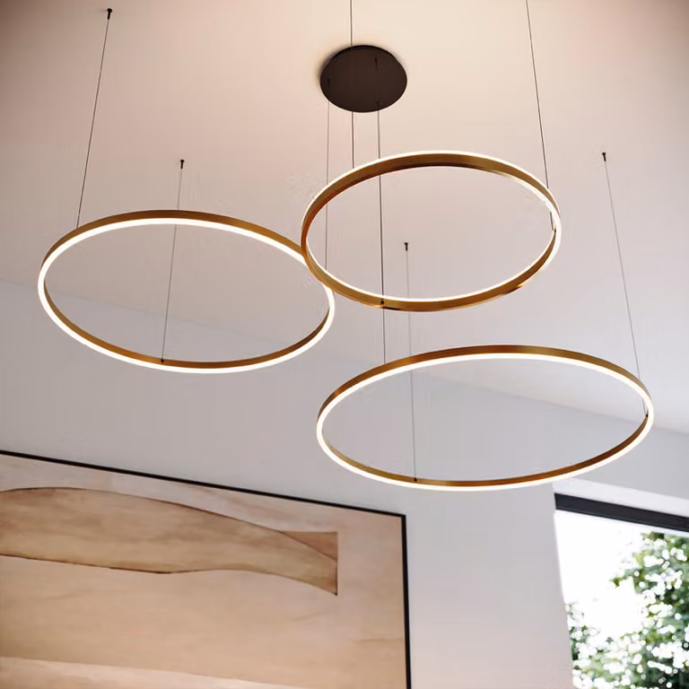 s.luce Ring 80 LED luce a sospensione diretta o indiretta 5m bianco rotondo