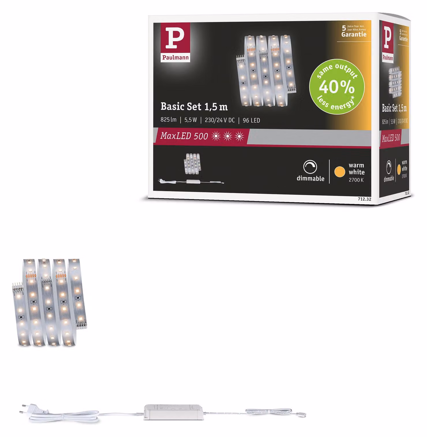 Paulmann MaxLED 500 Striscia LED Warmweiß Basisset