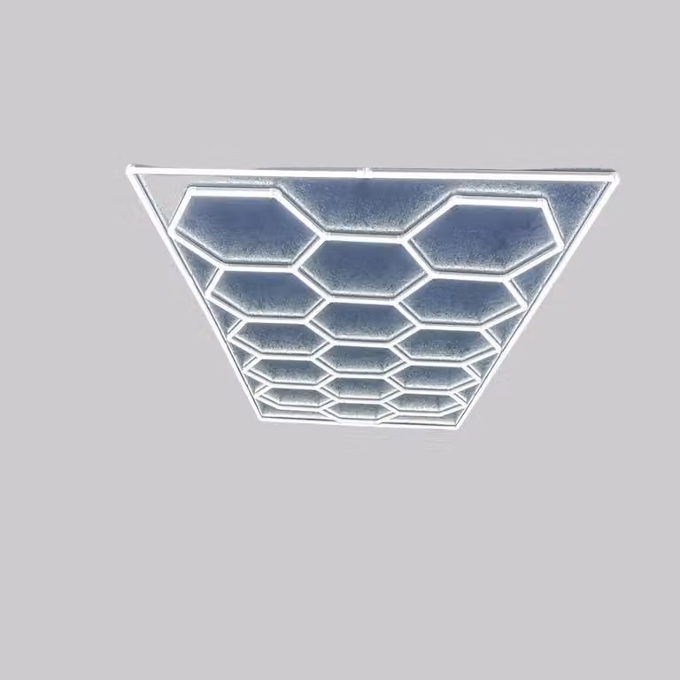 Lampada a soffitto LED per garage - Design a nido d'ape - 20W, a basso consumo energetico - Realizzata in policarbonato