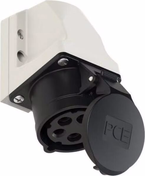 Presa a muro PCE CEE 16A 5P 7h 500V~ IP44 protetta dagli spruzzi d'acqua