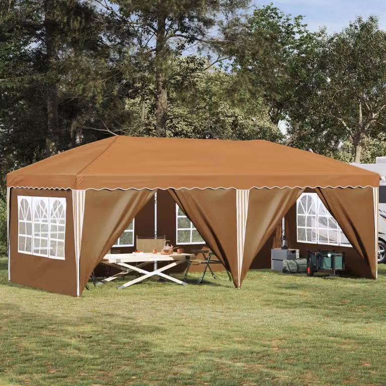 Maison Exclusive - Tenda pop-up per feste, dimensioni 575 x 288 x 245 cm, colore beige