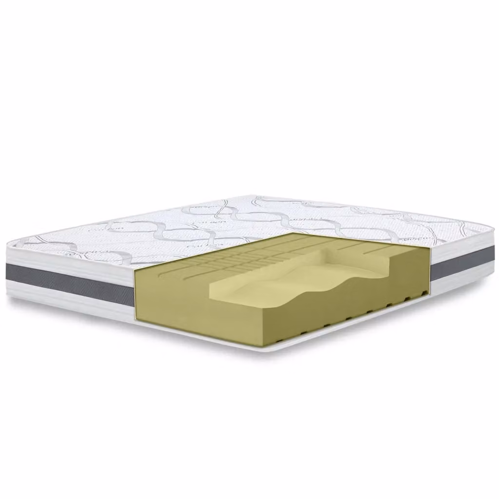 Materasso Matrimoniale The White Stone Bianco in Comfort Foam con Proprietà Antibatteriche e Traspiranti L/P: 160 x 190 cm, H: 20 cm – 2