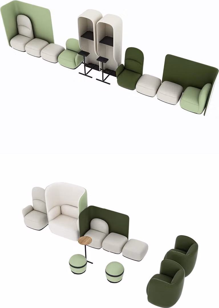 Sessel Wartezimmer Set Sitz Polster Garnitur Kanzlei Praxis Hotel Büro Office