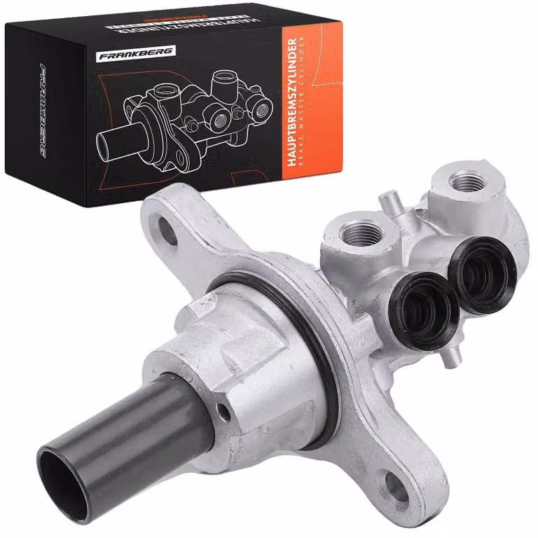 Cilindro principale dei freni, diametro 23,81 mm, diametro del foro 9 mm, 2 viti di montaggio, 2 raccordi, compatibile con Citroën e Peugeot