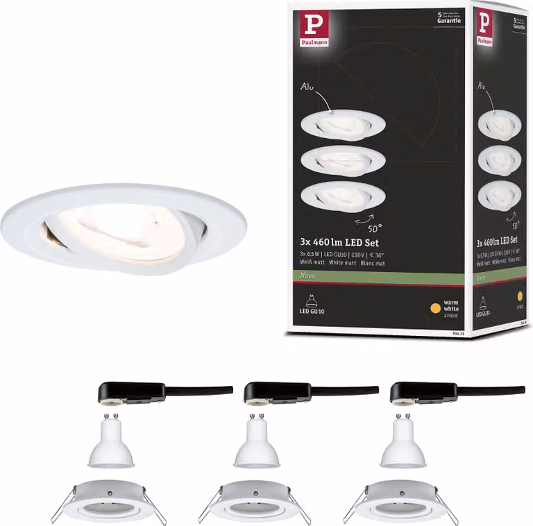 Paulmann Luce da incasso LED Nova basic set orientabile