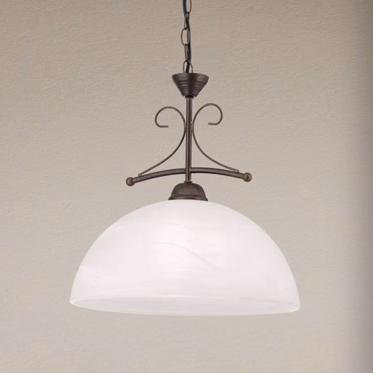 ORION Lampada a sospensione in vetro Marco, dimmerabile, Marrone / Ruggine, Soggiorno / Sala da pranzo, Metallo, Campagna / Rustiche, Lampada a sospensione