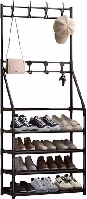 Capstoc a 4 livelli e ripiano per scarpe per armadio a muro - Spaziale - 60 x 28 x 145 cm