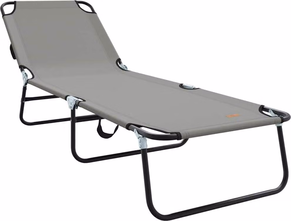 Lettino prendisole pieghevole Grigio 188 x 57 x 86,5 cm