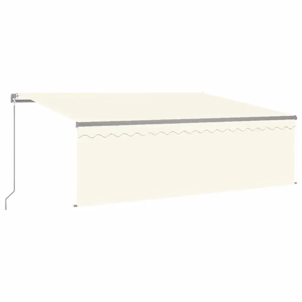 Tenda da sole retrattile manuale vidaXL in alluminio e poliestere, colore beige o antracite, L: 400 cm x P: 300 cm – 2