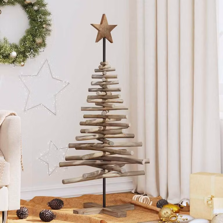 Maison Exclusive - Albero di Natale marrone, 120 cm, in legno massello di teak