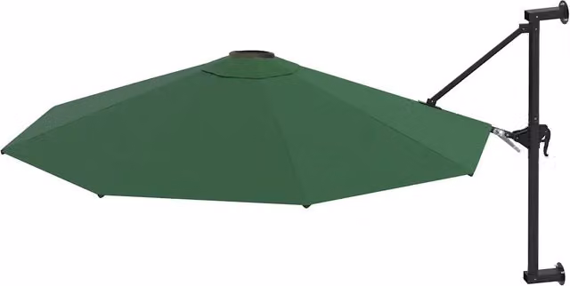 Ombrello | Parasolne a Muro con Palo in Metallo 300 cm Verde
