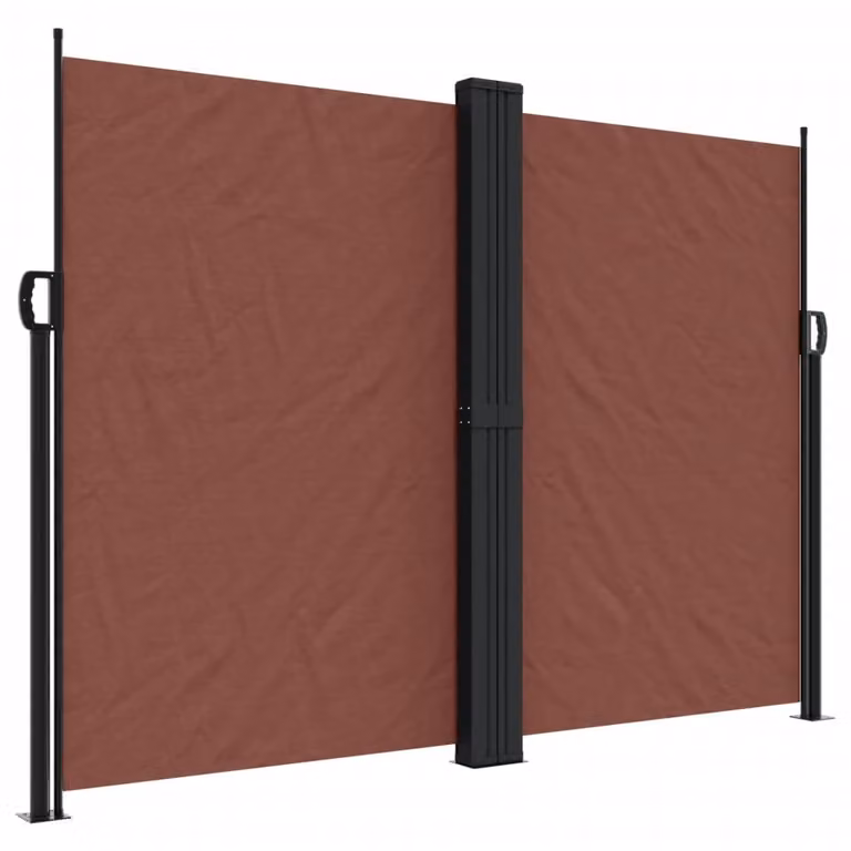 Tenda da Sole Laterale Retrattile Marrone 180x600 cm