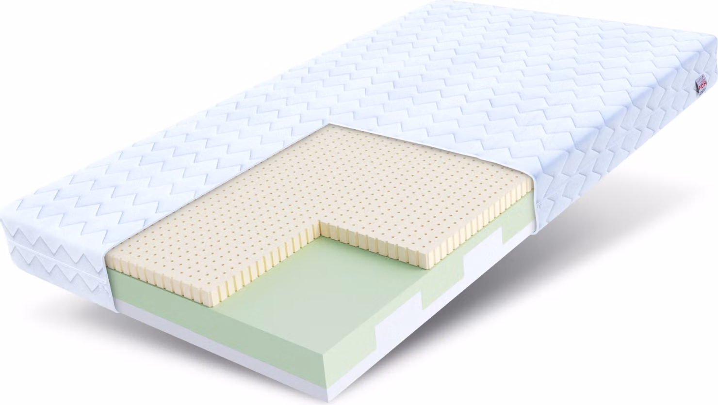 Materasso in schiuma per bambini CORATO 90x160 cm con strato in LATTICE da 10 cm