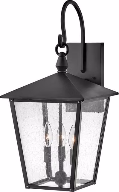 Applique esterna nera E14 3x40W Huntersfield Hinkley