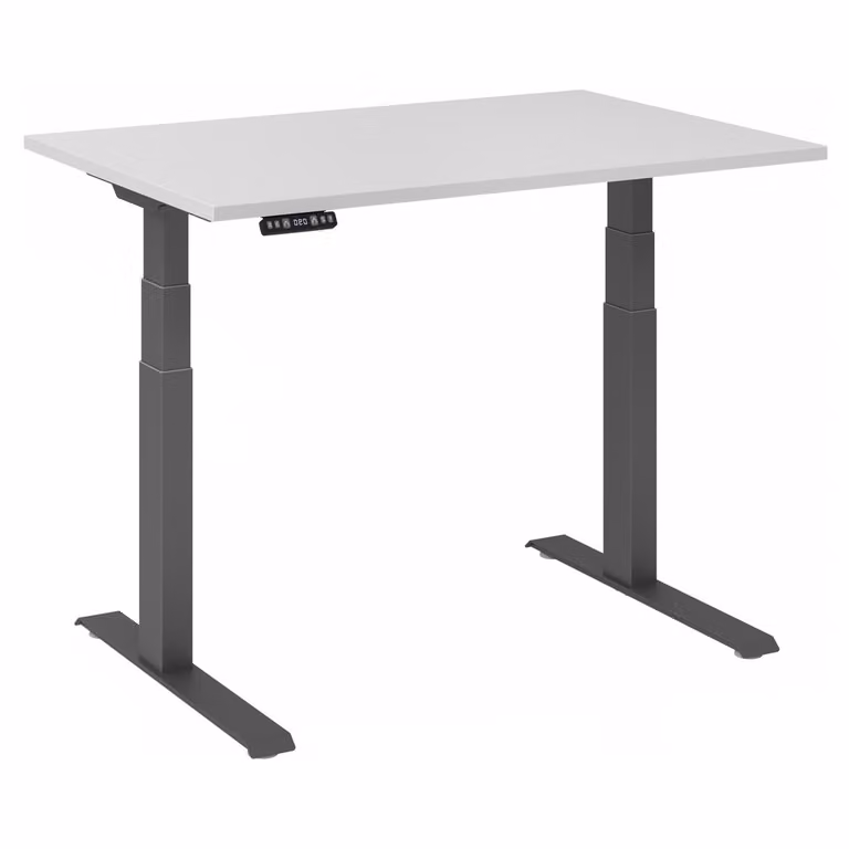 Scrivania regolabile in altezza XDKB | 2 motori | 120 - 180 cm | elettrica, dimensioni piano:120 x 80 cm, colore piano:grigio, colore struttura:grafite