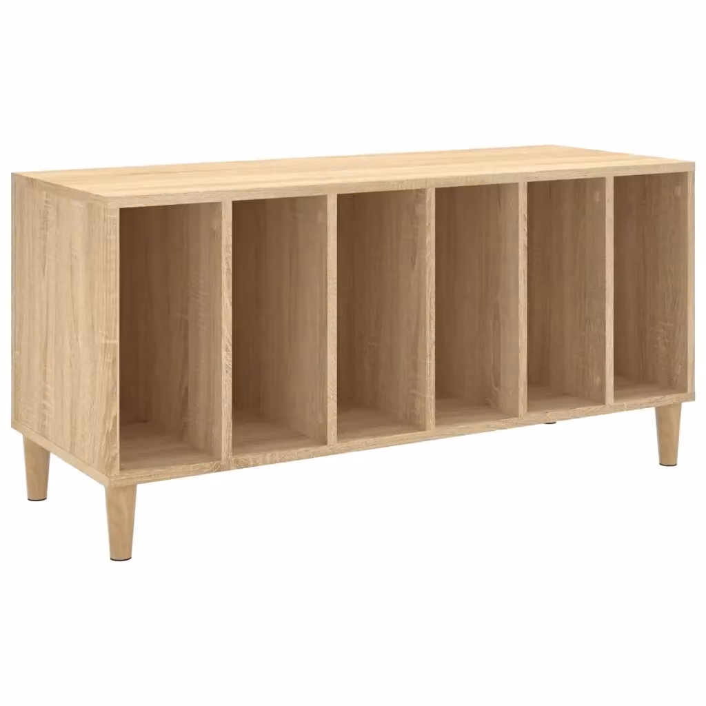 Mobile Porta Dischi vidaXL in Legno Multistrato Rovere Sonoma, L 100 cm x P 38 cm x H 48 cm – 2