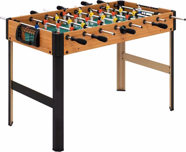 Biliardino Calcio Balilla per Bambini Minimal marrone in legno e metallo L: 118 cm, P: 104 cm, H: 69 cm