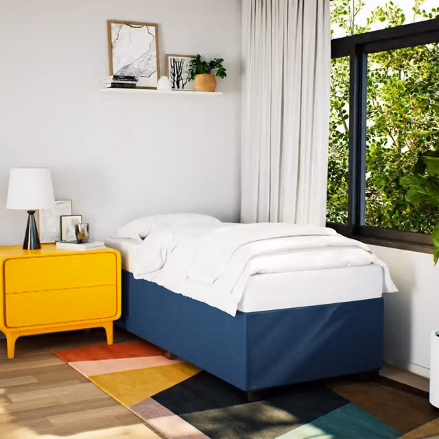 Struttura Letto Design Mania in Tessuto Blu L 100 x P 200 cm – 1