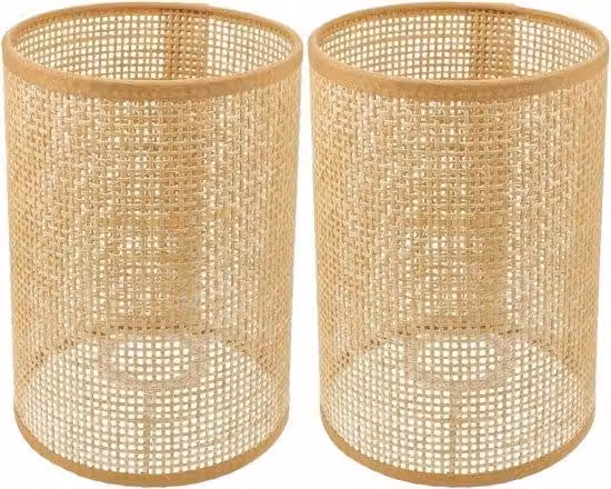 Copri-lampadina in rattan - Paralume intrecciato in alghe marine E27/E14 - Per lampadari e lampade da tavolo