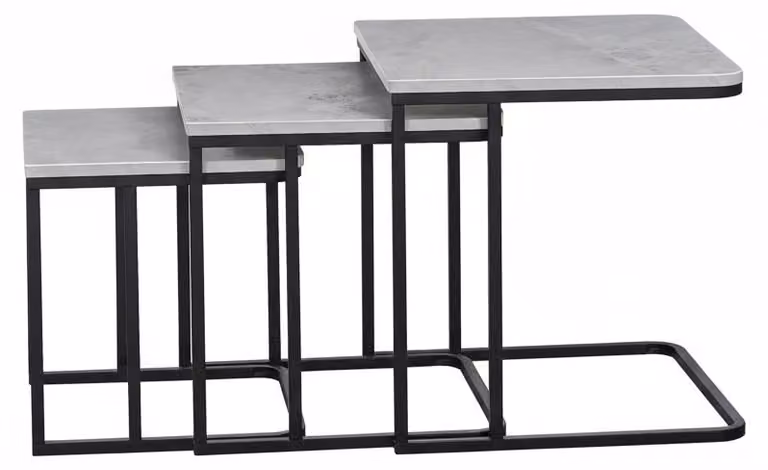 Tavolini Salotto Moderni Set Effetto Marmo Tavolo Basso Casa 45x45 cm