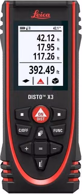 Leica DISTO X3 Misuratore Laser di Distanza con Bluetooth Smart, Portata 150 m, Precisione ±1,0 mm, IP65, Nero