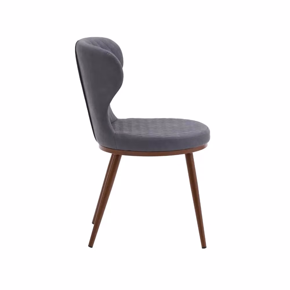 Set di 4 sedie moderne in ecopelle grigia con motivo geometrico a rombi Mobili 2G L/P/H: 46 x 56 x 84 cm – 2