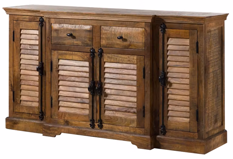 MASSIVMOEBEL24 | RODEZ #121 Credenza in legno di mango - oliato / marrone scuro 160x45x90