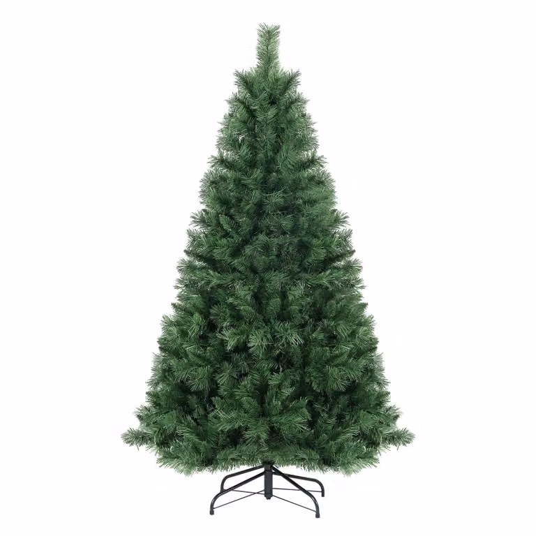 Albero di Natale artificiale Salcar da 150 cm con sistema pieghevole e supporto in metallo, Ø circa 83 cm con 408 punte
