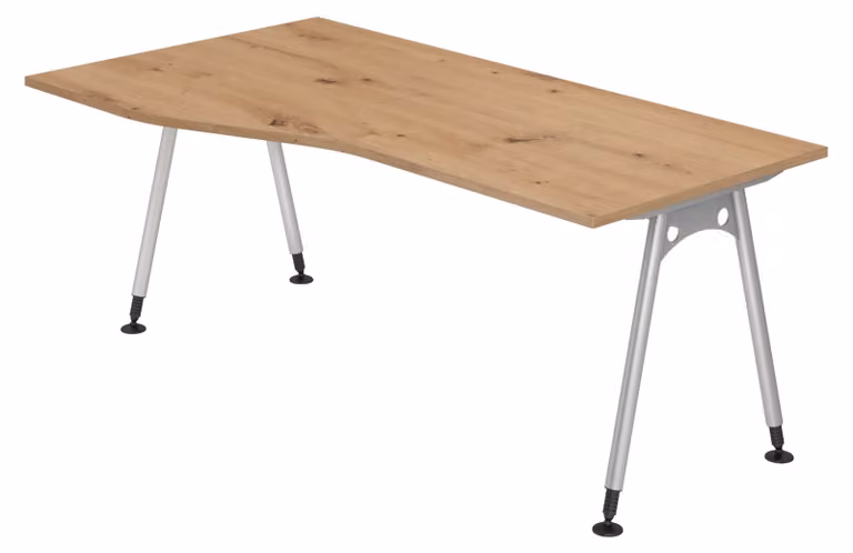Scrivania bümö Serie A - Decorazione: rovere nodoso, dimensioni: 180 x 100 cm